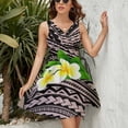 thumbnail image 3 of Plumeria Dress Fashion Beach Long Dresses Female Party Printed Sundress, 3 of 7