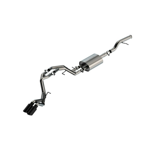 Borla 21-22 Chevrolet Tahoe & GMC Yukon Touring Cat-Back Exhaust with Black Chrome Tips