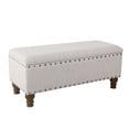 thumbnail image 4 of HomePop Upholstered Storage Bench, Brown, 4 of 15