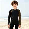 thumbnail image 2 of Unisex Children Athletic Tee, Color Block Long Sleeve Sports Running Shirt, 2 of 6