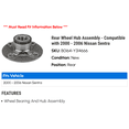thumbnail image 2 of Rear Wheel Hub Assembly - Compatible with 2000 - 2006 Nissan Sentra 2001 2002 2003 2004 2005, 2 of 2