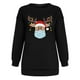 thumbnail image 3 of Blusa de sudadera informal con estampado suelto y mangas caídas navideñas con cuello redondo para mujer Fridja FKASFK1920, 3 of 3