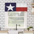 thumbnail image 4 of Texas Star Flag Valances for Windows Star and White Red Stripe Rod Pocket Curtain Valance Window Treatment Short Curtains for Kitchen Living Room, 42"x12", 4 of 5