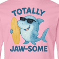 thumbnail image 4 of Inktastic Totally Jaw-some Shark with Surfboard and Goggles Long Sleeve Youth T-Shirt, 4 of 5