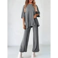 thumbnail image 5 of Women'S Two-Piece Fashion Casual Suit Travel Vacation Clothing Dark Grey M, 5 of 9