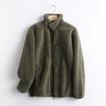thumbnail image 2 of Usmixi 2023 Fleece Coat for Women Lamb Fleece Jacket for Women Fashion Color Block Stand Neck Soft Fuzzy Plush Coat Long Sleeve Full Zipper Pocket Outerwear Winter Fleece Coat, 2 of 3