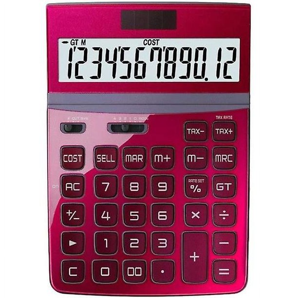 Calculadora de Pantalla Grande YONGSHENG Pantalla Digital HD 12 Bits Red