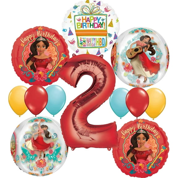 Princess Elena Party Supplies 2nd Birthday Orbz Balloon Bouquet Decorations