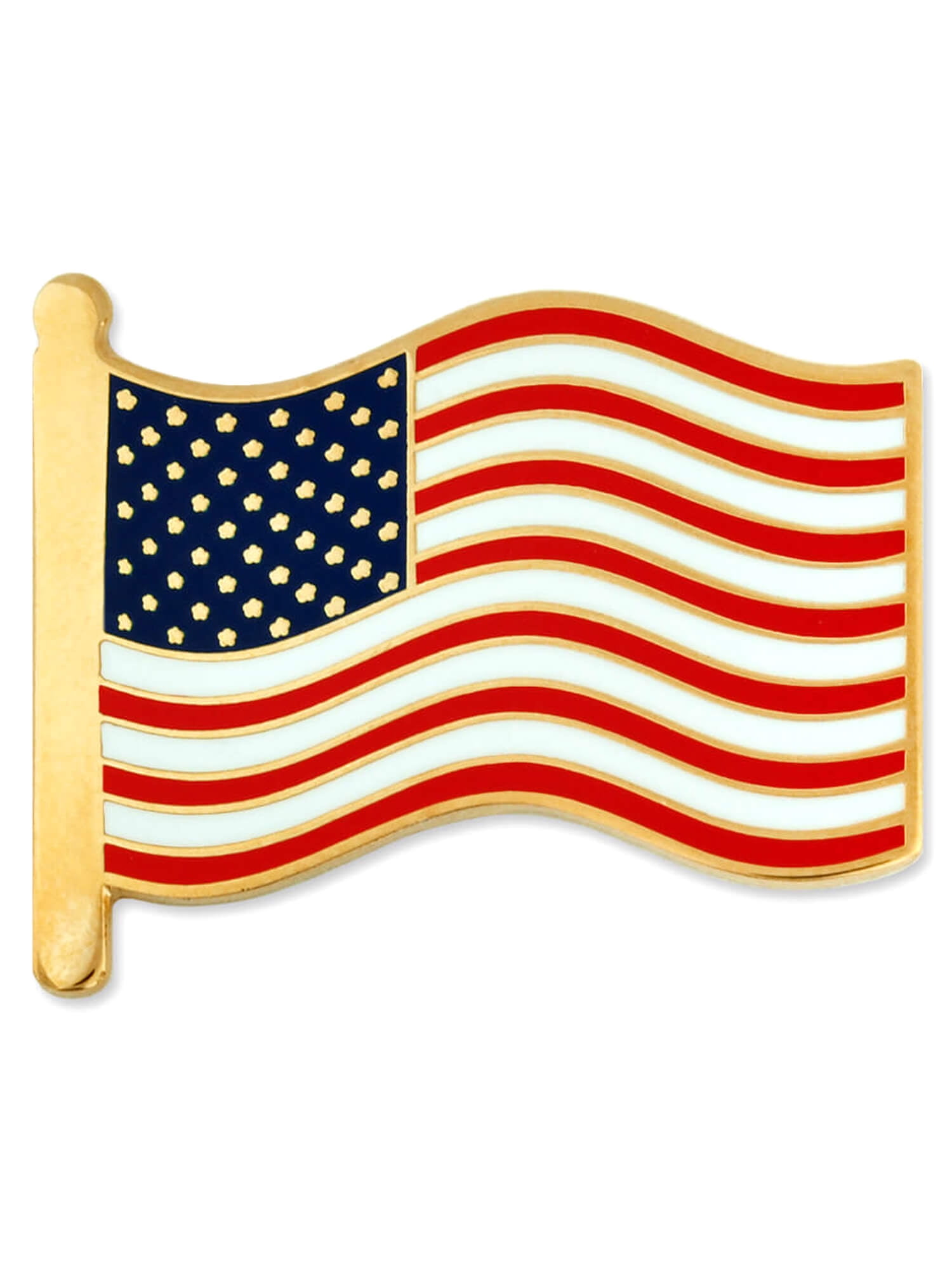 Vintage Missouri USA State Flag Lapel Travel Pin Gold Tone Enamel Collectible 