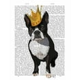 thumbnail image 2 of Fab Funky 26x32 Gold Ornate Wood Framed with Double Matting Museum Art Print Titled - Boston Terrier And Crown, 2 of 4