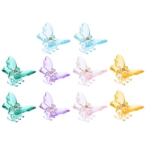 10pcs Hair Claw Clips Clear Butterflies Hair Clips Acrylic Women Jaw Clips
