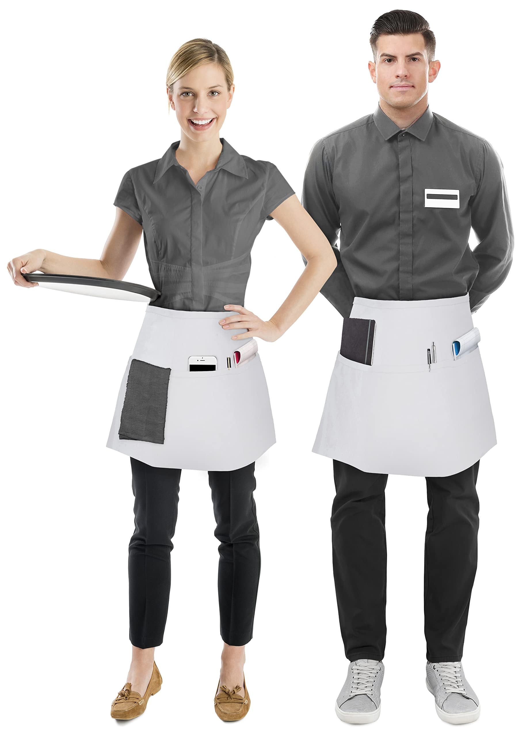 Cooking Aprons White 24x12 Inches (Pack of 12)