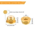 thumbnail image 2 of Uxcell Nylon Insert Hex Lock Nuts, 4pack - M6 x 1mm Aluminum Alloy Self-Locking Nut, Anodizing Flange Lock Nut for Fasteners(Gold Yellow), 2 of 6