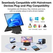 Blackview 24 inch Large Portable Monitor, 100Hz Gaming Monitor, 1200P IPS FHD Laptop Screen Extender, USB-C HDMI Travel Second Monitor for Laptop,MacBook,Desktop,PC,PS4/5, with Adjustable Stand&VESA