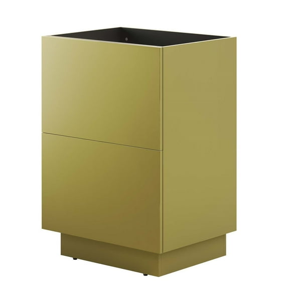 Vanity Cabinet (Sink not included), Gold, Wood, Hotel Bedroom Bathroom, Modern Contemporary Boutique HB35975