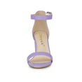 thumbnail image 6 of BLISSFUL STEP Women Solid Color Buckle Block Heel Ankle Strap Sandals, 6 of 7