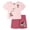 Pink / dusty rose, mickey & minnie, variant on Minnie Mouse T-Shirt and French Terry Shorts Outfit Set Toddler to Big Kid
