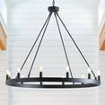 thumbnail image 6 of Aiwen Modern Adjustable Chain Height Oversize Wagon Wheel Chandelier with 12 Lights, 6 of 8