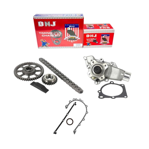 DNJ TK1123WP Timing Chain Kit with Water Pump Fits Cars & Trucks 99-06 Jeep 4.0L L6 OHV 12V