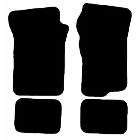 Auto Mats and Accessories 4 Piece Set Custom Carpeted Floor Mats Compatible with 1975-1988 Volkswagen Scirocco (Black) Made in the USA
