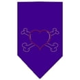 thumbnail image 1 of Heart Crossbone Rhinestone Bandana Purple Large, 1 of 1
