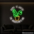 thumbnail image 3 of Glowneon Home Is Where The Houseplants Are Neon Sign, Plant Led Sign, Modern Green Plant Décor, 3 of 5