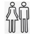 thumbnail image 1 of 1 par Símbolo de inodoro Hombres y mujeres signos de las etiquetas de identificación de baño, 1 of 7