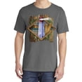 thumbnail image 2 of Wild Bobby, Living Life in The Sun Surfboards Sunsets Lighthouse, Garment-Dyed Washed Look Short Sleeve Tees, Charcoal, 2XL, 2 of 3