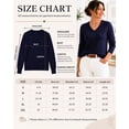 thumbnail image 7 of QUALFORT Sweaters for Women, Lightweight V Neck Long Sleeve Pullover Sweater, Soft Knit Women's Sweater Top, Navy XL, 7 of 7