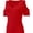 Red, variant on Womens Summer Shirts Short Sleeve V Neck Criss Cross Cold Shoulder Tops Blouse