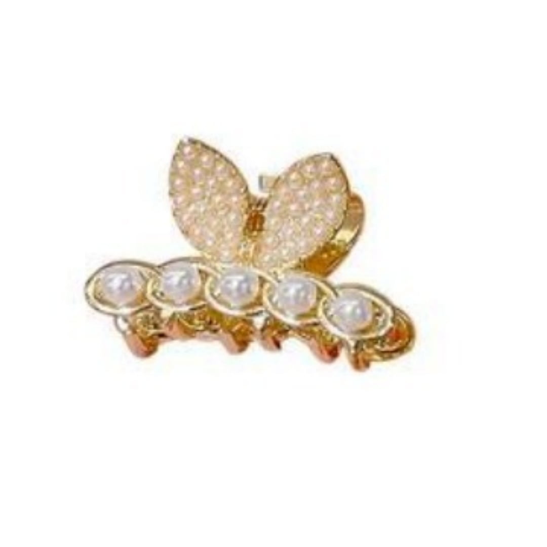 10 alloy rhinestone hair clips, fashionable small grab hair accessories