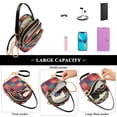 thumbnail image 5 of FORMRS Crossbody Bag for Women Quilted Travel Shoulder Cell Phone Purse with Chain Strap Handbag, Red and Purple Plaid Pattern, 5 of 7