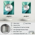 thumbnail image 4 of Designart "Spiraling Tranquil Teal Twist III" Abstract Spirals Mirror Wall Decor - Modern Blue Abstract Large Mirror For Wall Art Decor - 32" x 24" Inch, 4 of 5