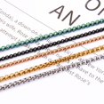 thumbnail image 4 of Caja de cadena de cuerda, collar de acero inoxidable, cadena de eslabones, colgante, joyería artesanal, nunca se borra, 2MM, 2,5 MM, 3MM, 4MM, USENSET, 4 of 4