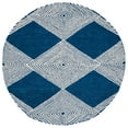 thumbnail image 4 of SAFAVIEH Micro-Loop Jamaar Diamond Area Rug, Navy/Ivory, 8' x 10', 4 of 9