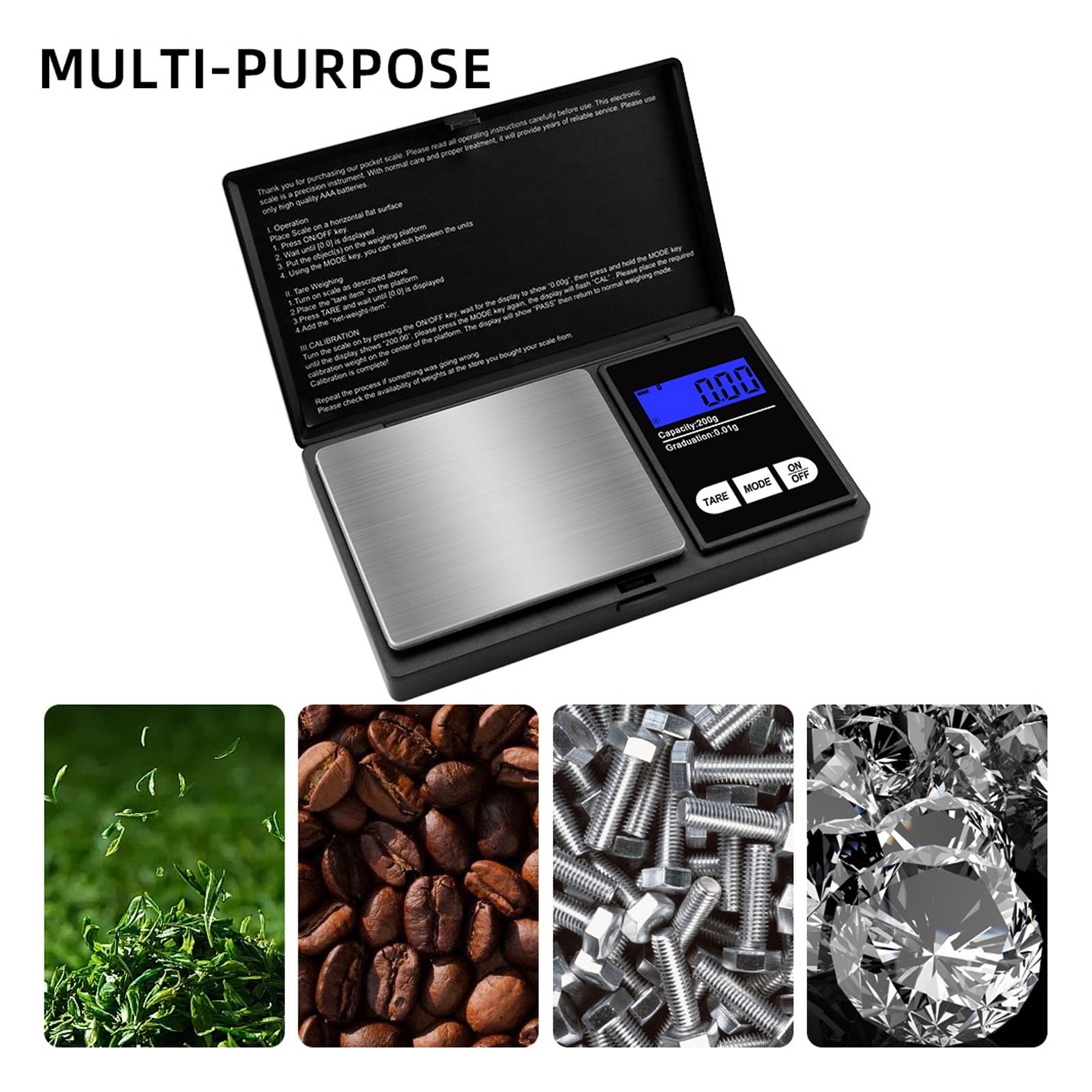 Grade Accurate Jewelry Display Calibration Function Digital Scale Suitable Jewelry Medicinal ,Multi Measuring Units