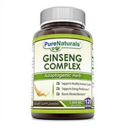 Pure Naturals Ginseng Complex 1000mg of 4:1 Korean Ginseng Extract, 120 Capsules Supplement | Non-GMO | Gluten Free | Made in USA
