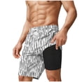 thumbnail image 6 of Guluxicc Mens Swimming Trunks with Compression Mesh Liner 2 in 1 Quick-Dry Swim Shorts with Pockets Summer Board Shorts, 6 of 6