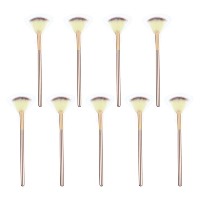 Kit de 9 brochas de maquillaje portátiles, brochas para polvos faciales, brochas para iluminadores