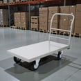 thumbnail image 6 of Tcbosik Push Cart Dolly, Moving Platform Hand Truck, 2000 lbs Capacity Heavy Duty Flat Bed Wagon, Furniture Luggage Lifting, Gray, 6 of 9