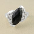 thumbnail image 3 of Earth Gems Jewelry Black Onyx Ring Sterling Silver Ring Gemstone Ring Statement Ring for Women, 3 of 4