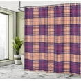 thumbnail image 4 of Ambesonne Checkered Shower Curtain, Old Fashion Plaid Tartan, 69"Wx75"L, Persian Orange, 4 of 4