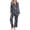 Dark Blue, variant on Miorin Under $12 Halloween Pajamas Women Button Long Sleeve Tops Matching Cute Long Pants Fall Pjs Sets 2026 Pumpkin Print Soft Sleepwear Lounge Sets, L