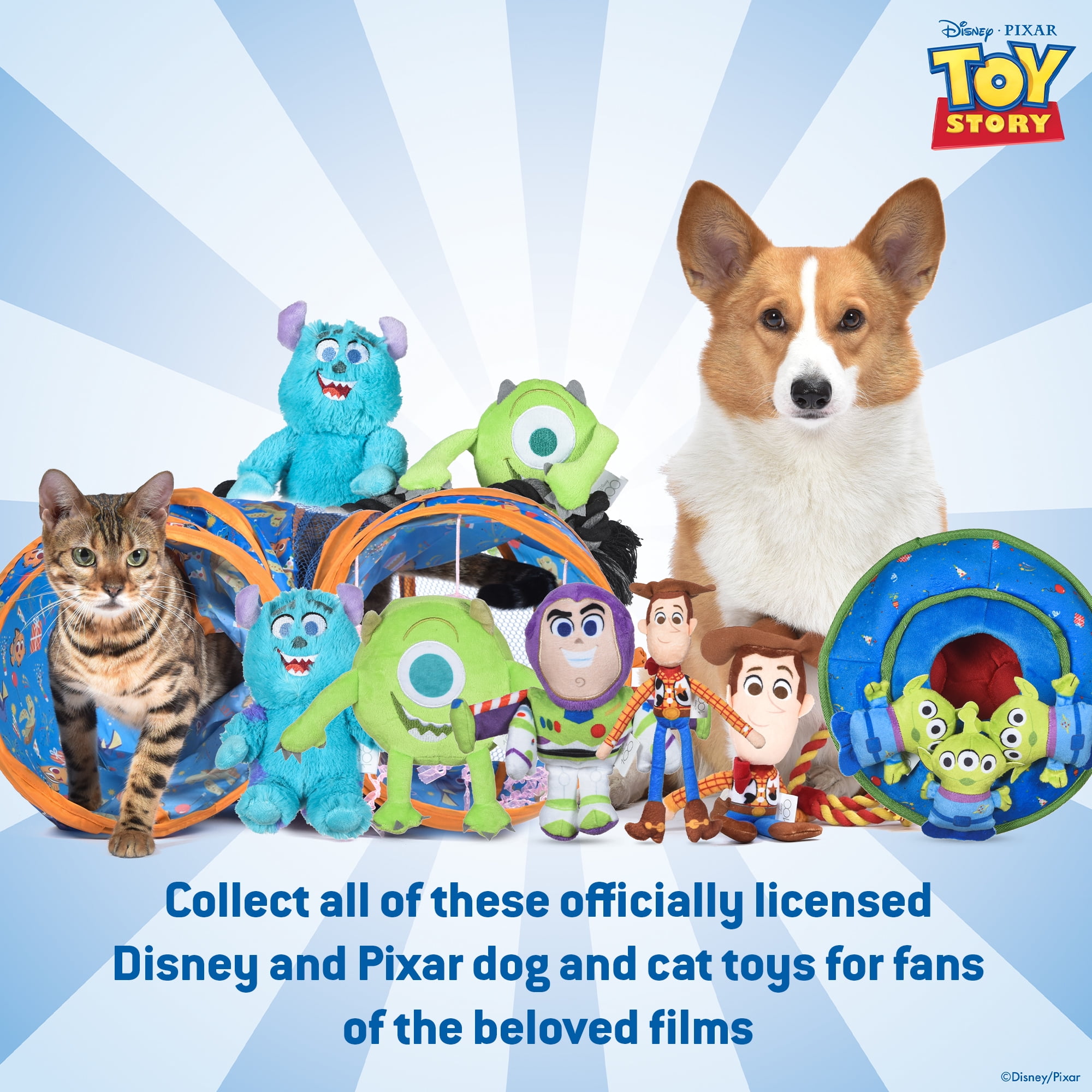 DISNEY TOY STORY: Woody Plush Figurine Squeaker Pet Toy-9in