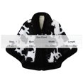 thumbnail image 3 of Fewfanhot Faux Fur Trim Cute Cow Print Poncho Cape, Warm Fleece Lined Open Front Wrap Coat for Women Winter, 3 of 9