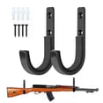 thumbnail image 1 of Horizontal Gun Rack Heavy Duty Metal Gun Holder Wall Mounted Rifles Archery Bows Swords Storage Hangers with Soft Padding, 1 of 4