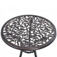 thumbnail image 6 of Costway Outdoor Patio Furniture leaf Design Cast Aluminum Bistro Set Antique Copper, 6 of 8