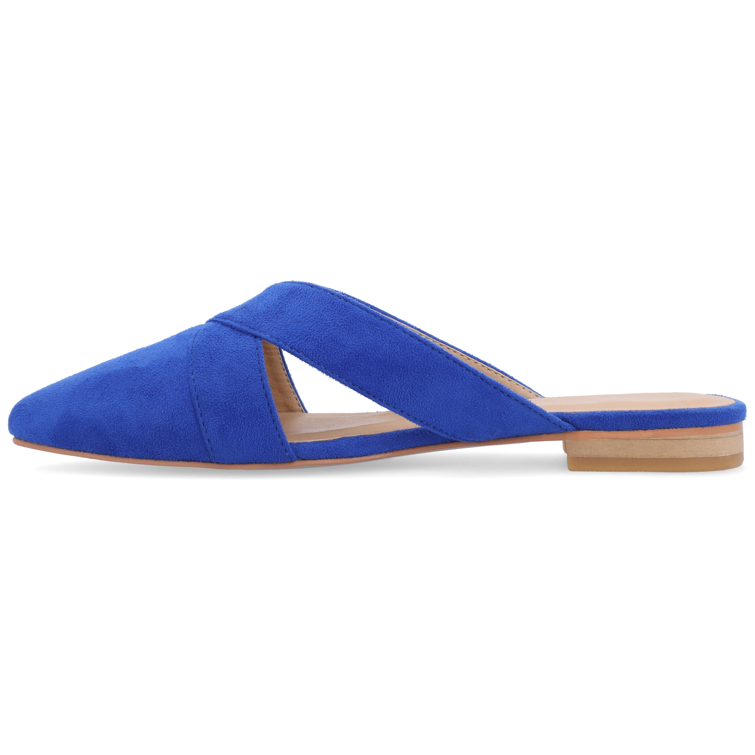 Journee Womens Giada Slip On Almond Toe Mules Flats