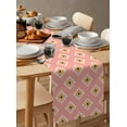 thumbnail image 6 of nqOlkjepod Pink Boho Table Runner 72 Inches Long Farmhouse Dress Scarves, Aztec Southwest Geometric Ethnic Motifs Dining Tablerunner for Coffee Table/Kitchen Island/Party Décor, 18" x 72", 6 of 8