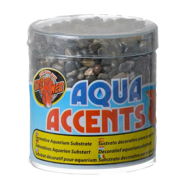 Zoo Med Aquatic Aqua Accents Aquarium Substrate Dark River Pebbles .5